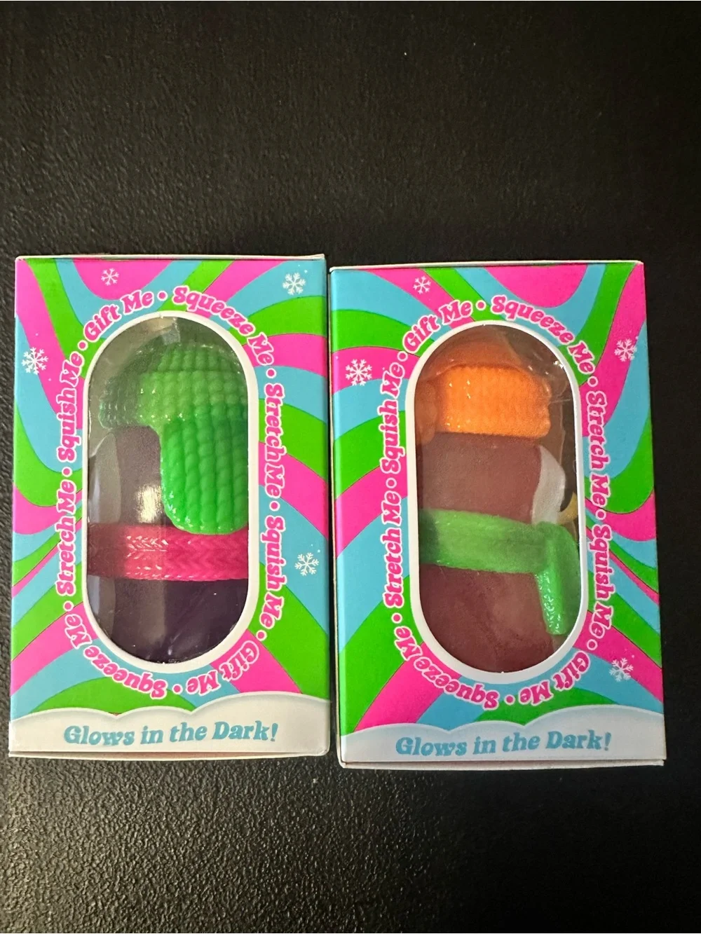 Polar Glow Penguin Squishy Toy - Green & Pink
